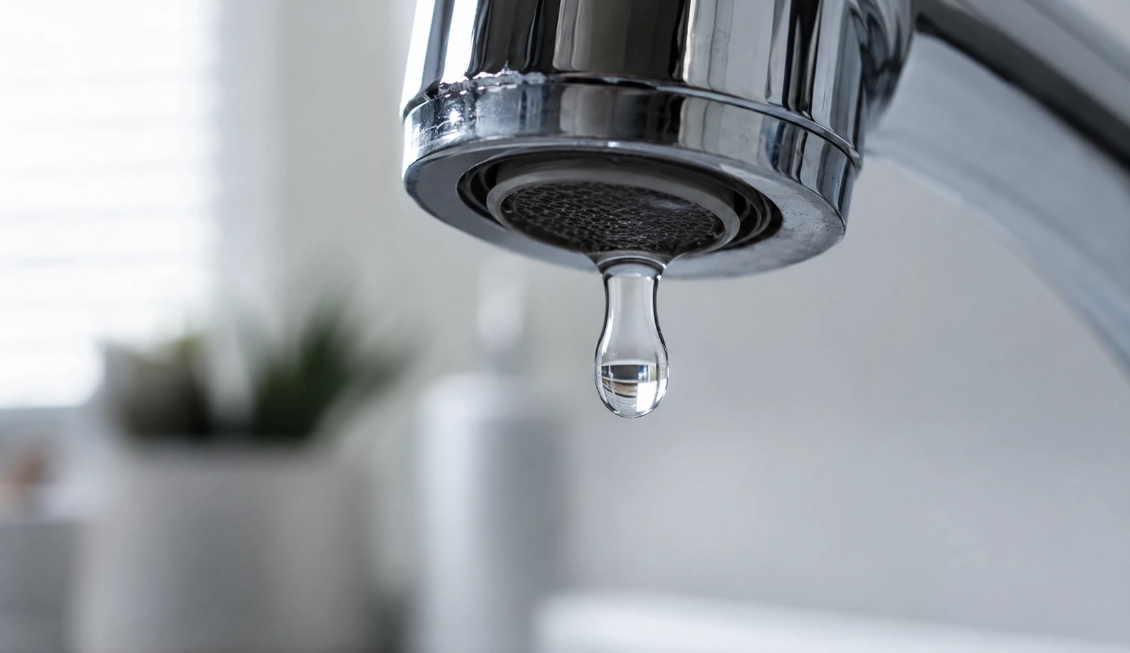 Close-up of a dripping tap wasting water in an Australian home