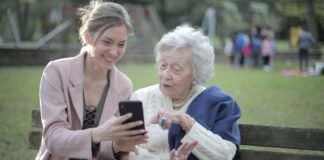 Sizzling Smartphone Deals: Your Passport to Cutting-Edge Technology and Savings! Limited Offer Grand Parents Mobile Daughter Girl Garden Bench