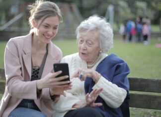 Hurry! Limited Deals-Time Flash Sales – Shop Now and Save Limited Offer Grand Parents Mobile Daughter Girl Garden Bench