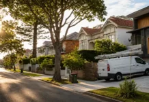 Why Tradie Callouts Cost More in Some Sydney Suburbs Than Others Plumbing service van parked outside residential homes on a suburban street