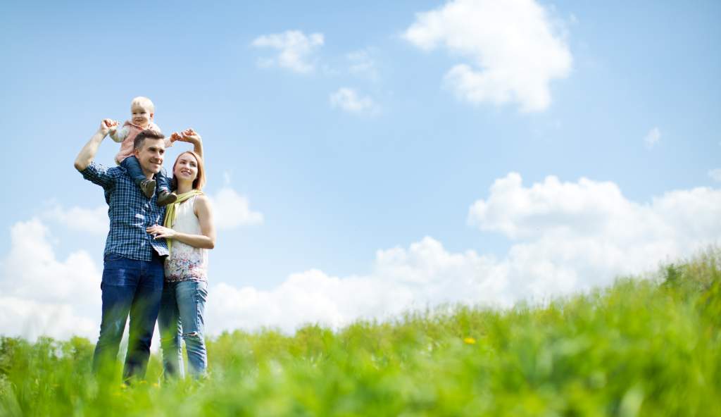 Family spending quality time together in the mountains