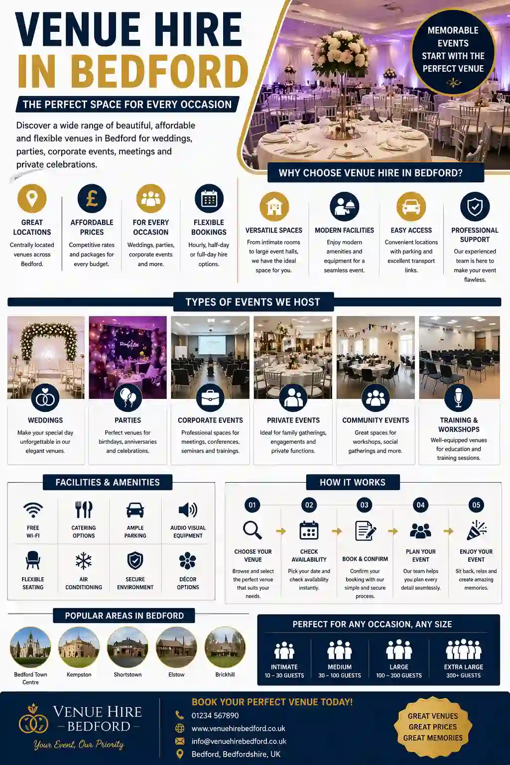 venue hire in bedford